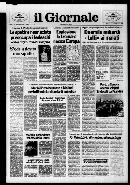 Il giornale : quotidiano del mattino